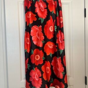 ASOS Floral Midi Skirt